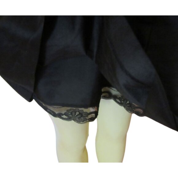 Vintage Trina Turk Black Silk Sleeveless Party Dress W/ Ruffles Size 4 - Picture 6 of 9